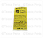 3536448 Volvo Oem Air Bag Label Decal