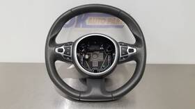 235.as1v19 Aston Martin 19 Vantage Steering Wheel With Controls Black Leather Red Stitching