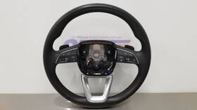 235.au1719 Audi 19 Q7 Prestige Steering Wheel With Control Black Leather 4m0419689