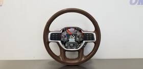 235.ch8n19 Dodge Truck 19 Ram 2500 Laramie Steering Wheel Brown Leather Heated