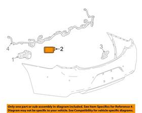 84087756 Gm Oem 18-20 Ats Rear Bumper Components-object Sensor