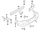 H5211-em3ma Nissan Genuine Oem Impact Bar Stay