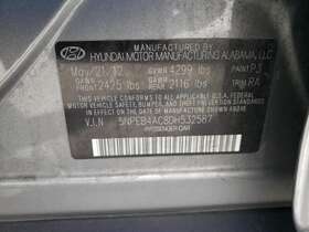 845303q600 Hyundai Passenger Air Bag Front Vin C 5th Digit Hybrid Dash Fits 11-15 Sonata