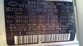 103699765 Hyundai Santa Fe Air Bag Dash Fits 05-06