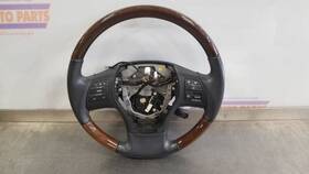 235.le1110 Lexus 10 2010 Rx350 Steering Wheel Black Leather Wood Grain