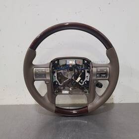 235.le1214 Lexus 14 2014 Gx460 Steering Wheel Brown Leather And Wood Grain See Images