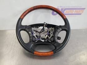 235.le1406 Lexus 06 2006 Lx470 Steering Wheel Black Leather And Wood Grain