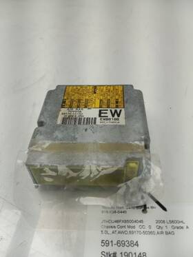 89170-50360 Lexus 08-09 Ls600hl 5.0l Awd At Airbag Electronic Control Module Ecm