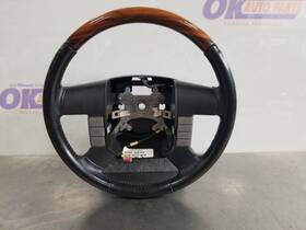 8l343f563ca Lincoln 08 2008 Lt Steering Wheel Black Leather With Wood Grain