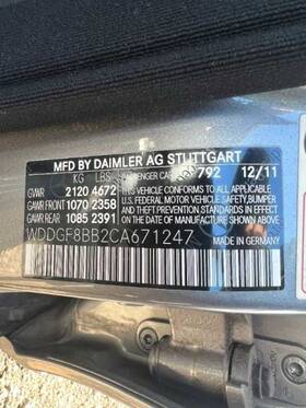 2048600305 Mercedes-benz Used Air Bag Fits 2012 C-class 204 Type C250 Cpe Rear Qu