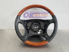 235.mb1g01 Mercedes-benz 01 2001 Cl600 215 Type Steering Wheel Black Leather And Wood Grain