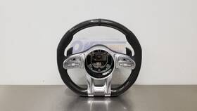 235.mb1y19 Mercedes-benz 19 Amg Gt63 X290 Heat Steering Wheel Black Alcantara Carbon Fiber