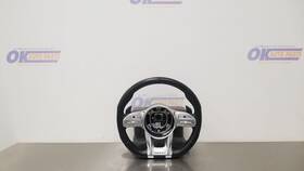 235.mb1y21 Mercedes-benz 21 Amg Gt43 Heated Steering Wheel With Controls Black Leather