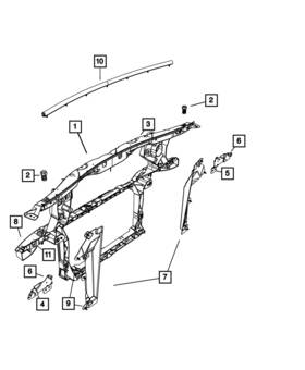 68019023aa Mopar Genuine Air Bag Sensor Bracket Left