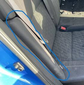 253-11271r Nissan Passenger Right Rear Seat Air Bag Black Cloth Fits 20-21 Kicks 802800