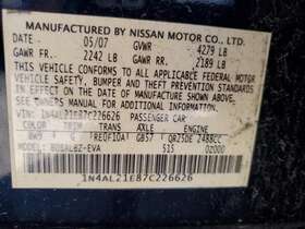 253-55313l Nissan Driver Left Air Bag Roof Sedan Fits 07-10 Altima