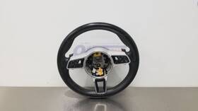 235.po1u19 Porsche 19 Panamera 971 Steering Wheel With Controls And Paddle Shift Black
