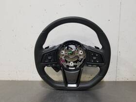 235-10004 Subaru 22 2022 Wrx Gt Steering Wheel Black Leather Flat Bottom