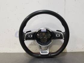 235.vw1921 Volkswagen 21 2021 Golf Gti Steering Wheel Black Leather With Red Stitching