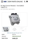 Control Unit BE5Z-14B321-C Ford. Fixed Price $209.00.