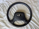 Jaguar XJ6 Leather Steering Wheel With Horn Pad - Oem (CBC2118 & CBC9969). Fixed Price $160.00.