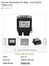 GJ7Z-14B321-D Restraint Control Module. Fixed Price $400.00.
