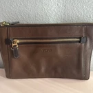 Vtg Tumi Beacon Hill Clutch/second Bag Brown Gold Hardware 68501B No Strap. Fixed Price $155.00.