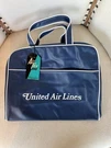 Rare Vintage 1960S United Lines Airtex Carry On Bag Vinyl Travel Nwt. Fixed Price $175.00.