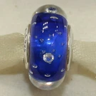 New Authentic Pandora Charm Murano Blue Effervescence 791630CZ Suede Pouch. Fixed Price $33.00.