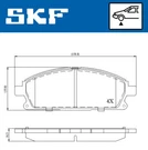 Vkbp 80296 Skf Brake Pad Set, Disc For Acura, Infiniti, Nissan. Fixed Price $34.70.