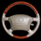 Lexus LX470 Wooden Grain Perforated Leather Stitched Oem Steering Wheel. Fixed Price $260.00.