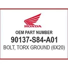 Honda Bolt (6X20) 90137-S84-A01 Oem New. Fixed Price $6.38.