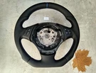 05-15 Bmw E90 E91 E84 New Nappa Leather Ergonomic Inlays Flat Botom Blue Carbon. Fixed Price $306.99.