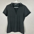 Nike Golf Dri-fit Pinstripe Polo Shirt Women Black Performance 398360-010. Fixed Price $17.99.