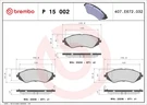 15 002 Brembo Brake Pad Set, Disc For Baojun (sgmw), Buick (sgm), Che. Fixed Price $32.69.