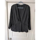 Universal Standard Women Black Atlas Linen Blend Collarless Blazer Jacket 18/20. Fixed Price $57.00.