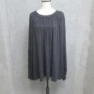 Universal Standard Blouse Womens Xl Black Selene Gathered Neck Top Long Sleeve. Fixed Price $49.99.