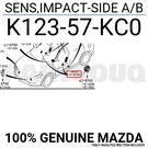 K12357KC0 Genuine Mazda Sens,impact-side A/b K123-57-KC0. Fixed Price $29.23.