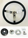 1969-1993 Buick Skylark Riviera Gs Black On Chrome Steering Wheel 15" Foam Grip. Fixed Price $147.95.