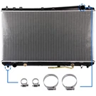 Radiator With Universal Oil Hose Clamps Kit For 2000-2003 2004 Toyota Avalon. Fixed Price $67.66.