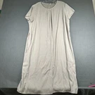 Universal Standard Dress Womens Medium Gray Sheath Midi Short Sleeve Pockets. Fixed Price $34.99.