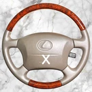 Lexus LX470 Wooden Grain /tan Perforated Leather Stitched Oem Steering Wheel. Fixed Price $278.00.