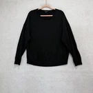 Universal Standard Shirt Womens Xs Black Crew Neck Long Sleeve Relaxed Top. Fixed Price $17.99.