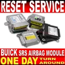 Buick Srs Airbag Control Module *reset Repair Service*. Fixed Price $59.99.