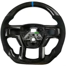Real Carbon Fiber Steering Wheel Blue Stripe Ford F150 Raptor W/heated 15-20. Fixed Price $450.99.